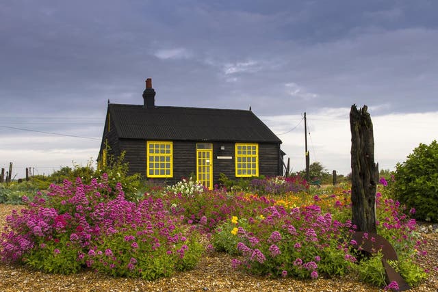 Prospect Cottage is known both for its garden and distinct window frames