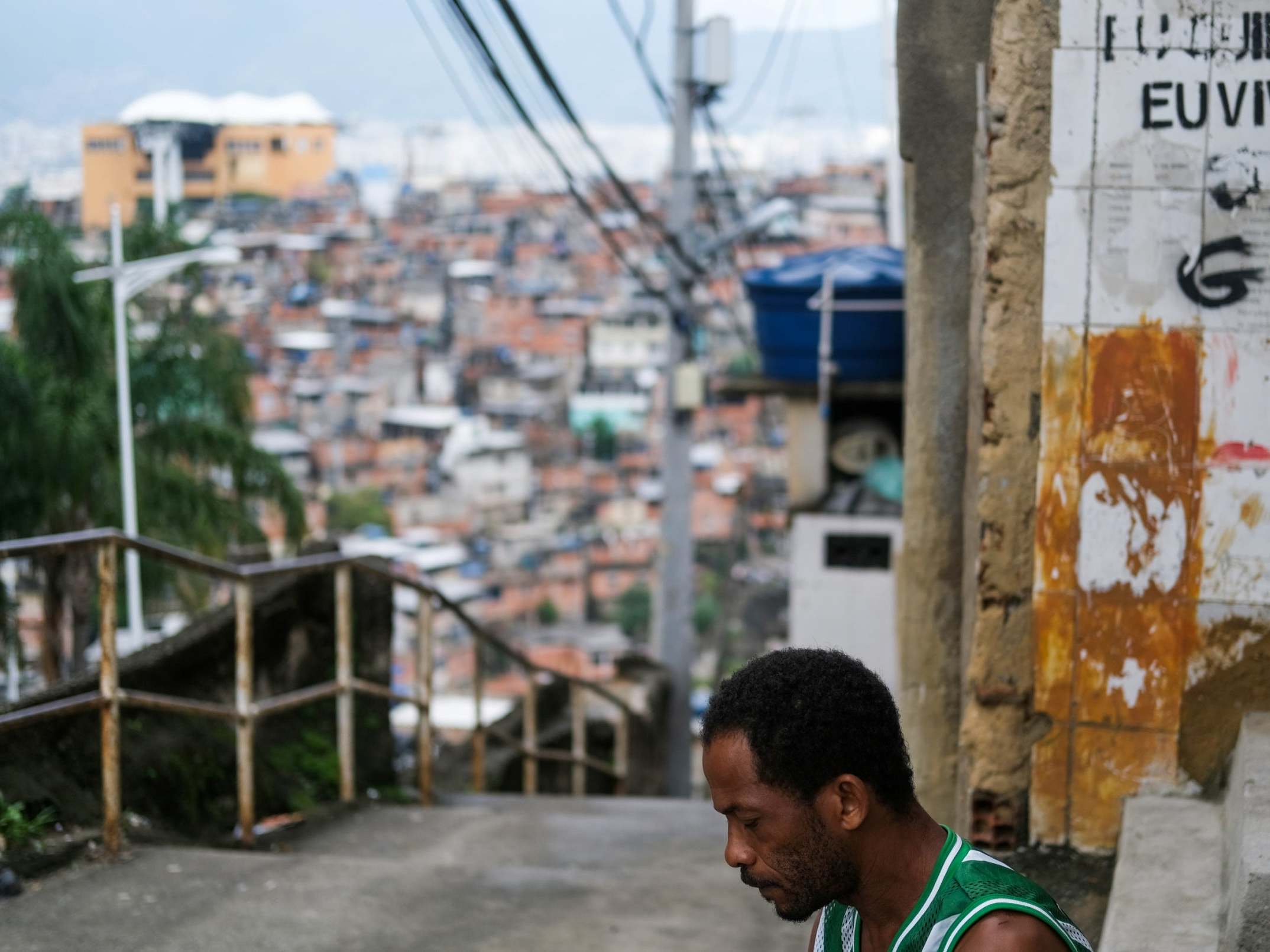 Carlos Augusto, a resident of the Alemao favela