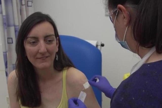 Microbiologist Elisa Granato was one of the first people to take part in the vaccine trial in Oxford