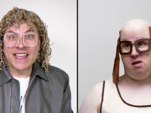 David Walliams and Matt Lucas in a controversial 'bat-eating' sketch during Big Night In