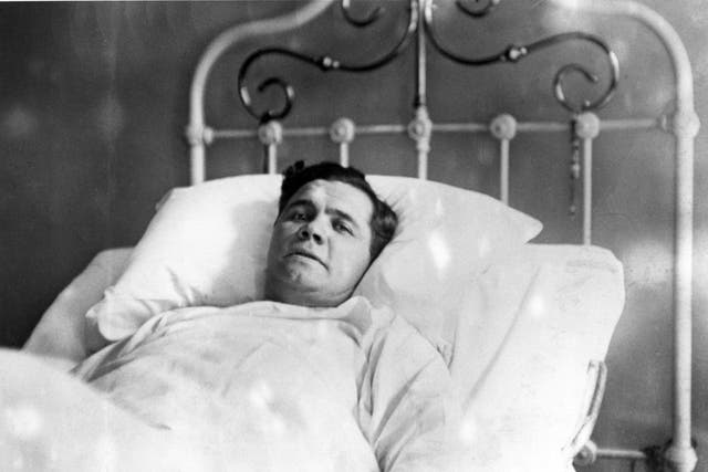 Babe Ruth in hospital