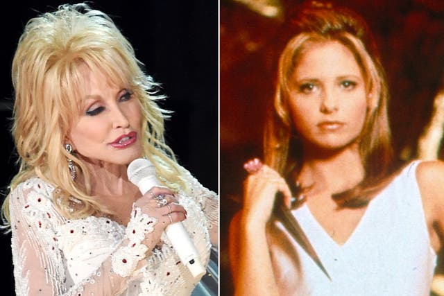 Dolly Parton in concert, and Sarah Michelle Gellar as Buffy Summers