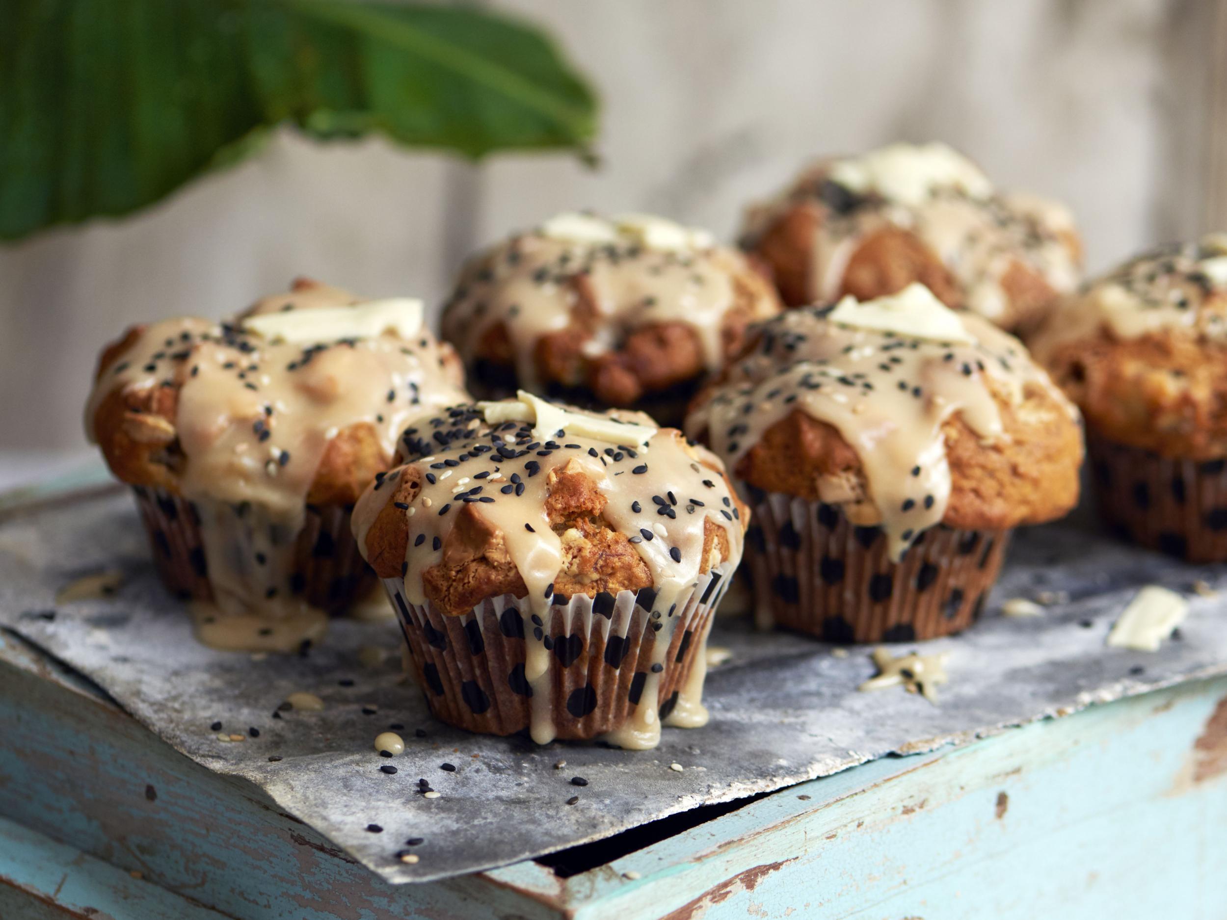 These tahini-glazed muffins are the best thing since banana bread