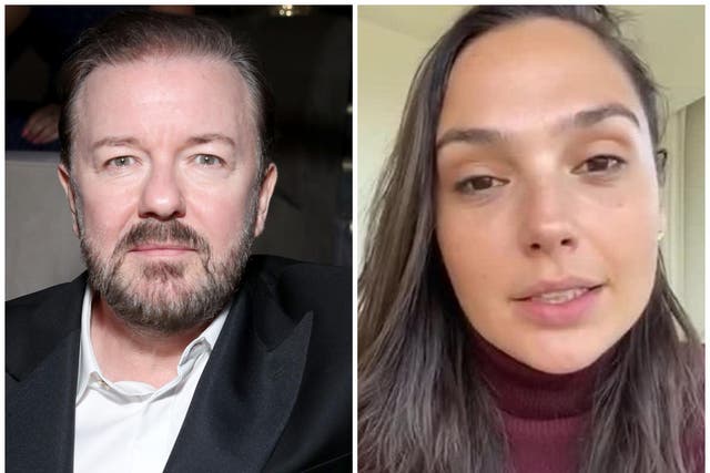Ricky Gervais criticised Gal Gadot's viral 'Imagine' video