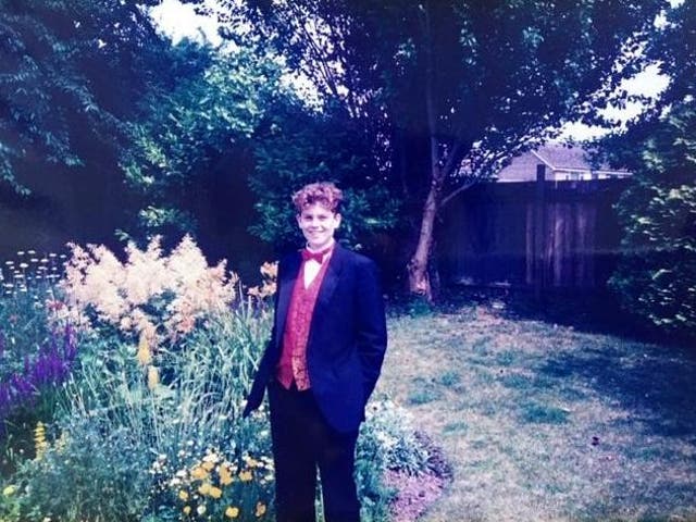 Will gore at 16, surrounded by the beautiful garden