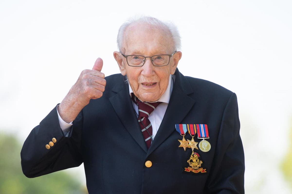 Captain Tom Moore fundraiser for NHS hits £30m on his 100th birthday