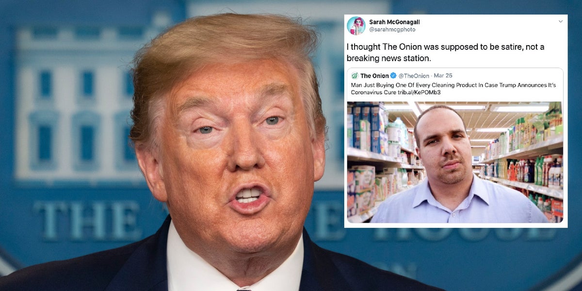 Trump News The Onion Predicted The President S Bleach Cure In March Indy100 Indy100 Trump News The Onion Predicted The President S Bleach Cure In March Indy100 Indy100