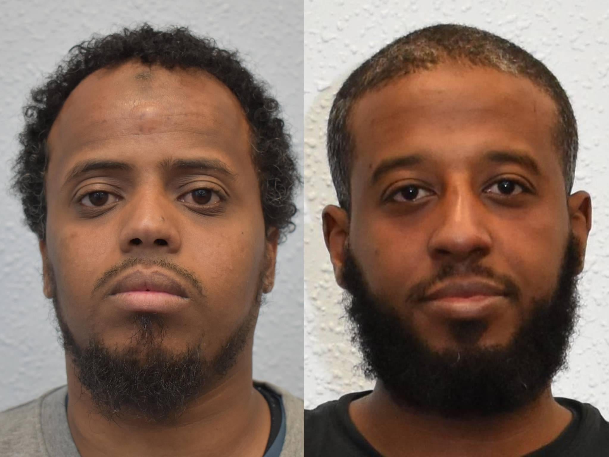 Said Mohammed (left) and Ayub Nurhussein were jailed for funding terrorism
