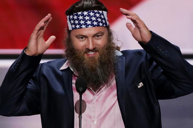 Willie Robertson speaks on the first day of the Republican National Convention on July 18, 2016