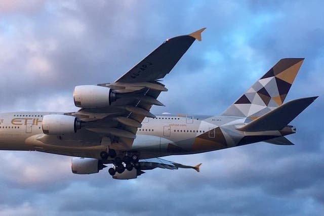 Departing soon? An Etihad Airbus A380
