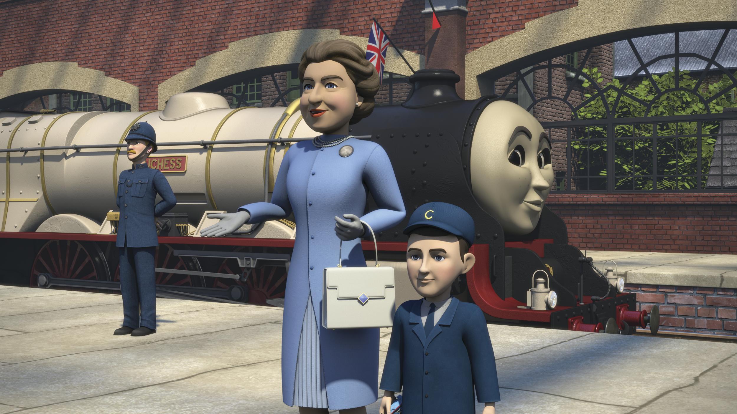 The episode features the Queen and a young Prince Charles (AP)