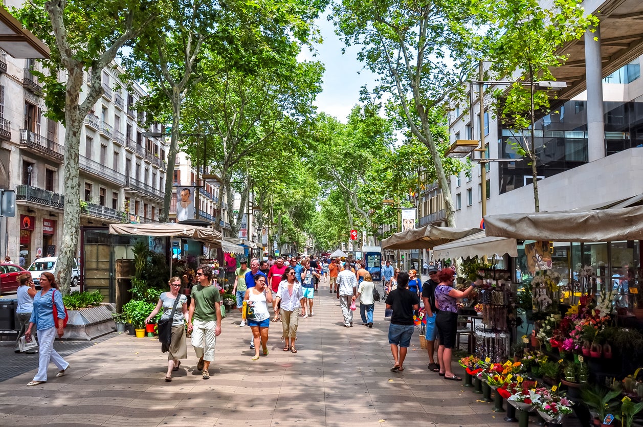 A stroll down Las Ramblas is sure to heighten the senses (iStock)