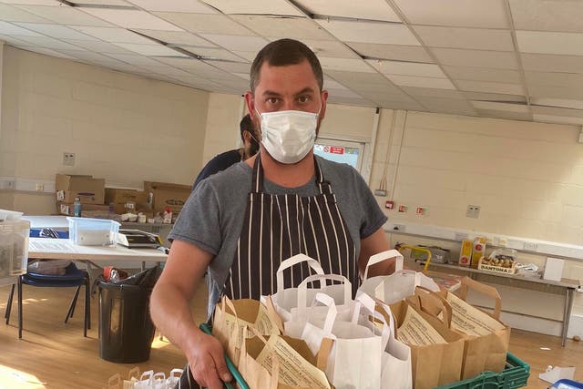 James Smart handles deliveries for Made up Kitchen in Hackney