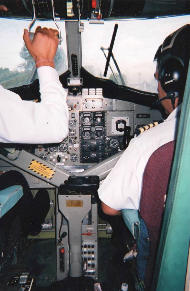 The view into the cockpit