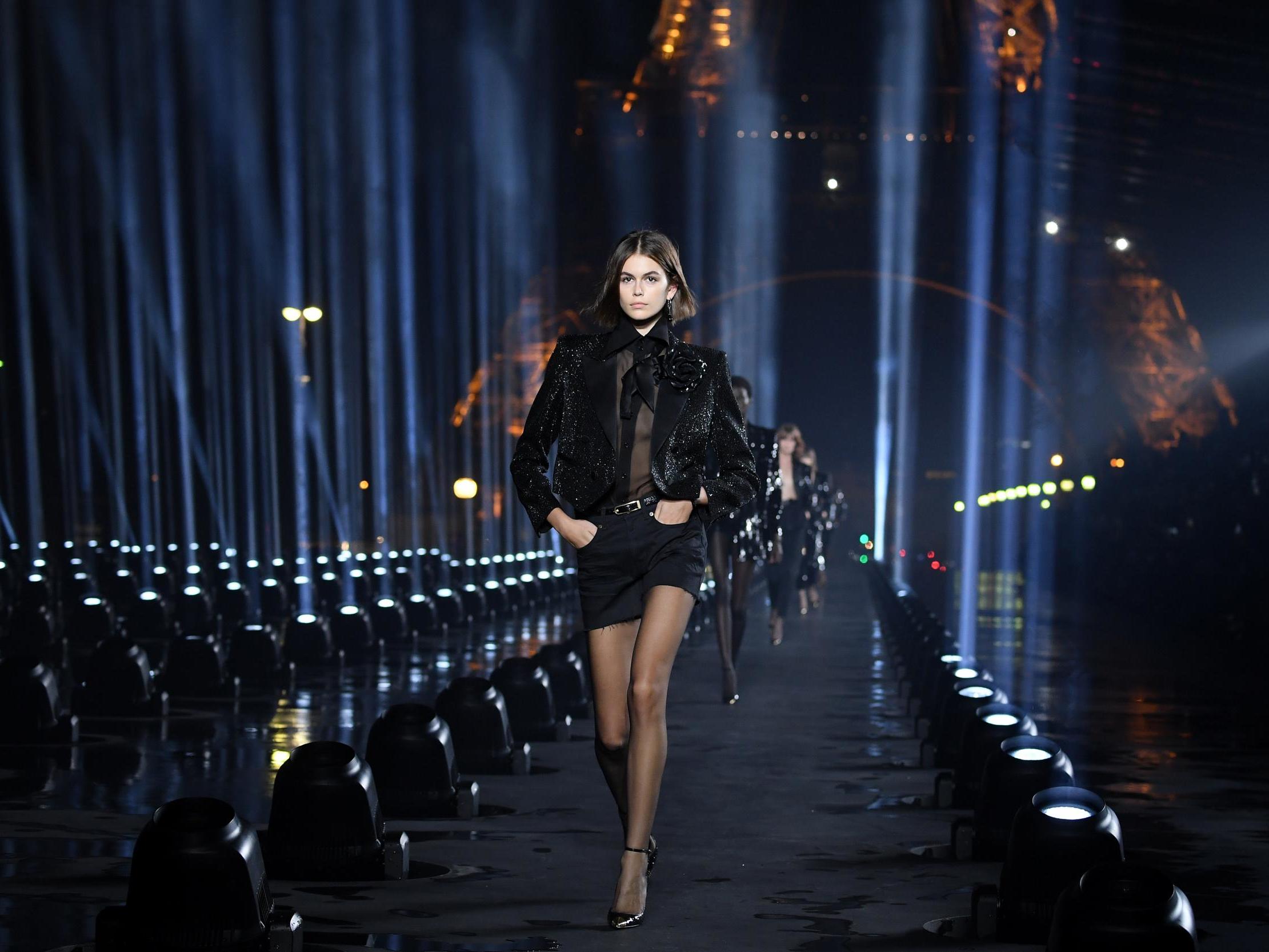 Celebrities at Saint Laurent show, Paris Fashion Week - in pictures