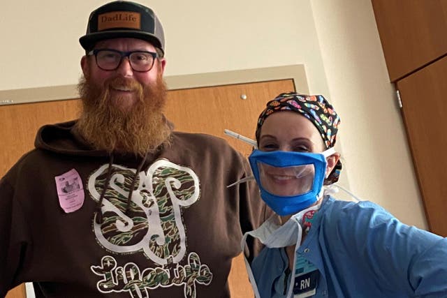 Nurses create see-through masks so deaf father can read lips during birth of daughter