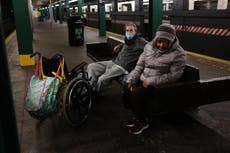 Anger as New York’s homeless forced to seek shelter on subway trains