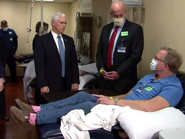 Mike Pence on a visit at the Mayo Clinic