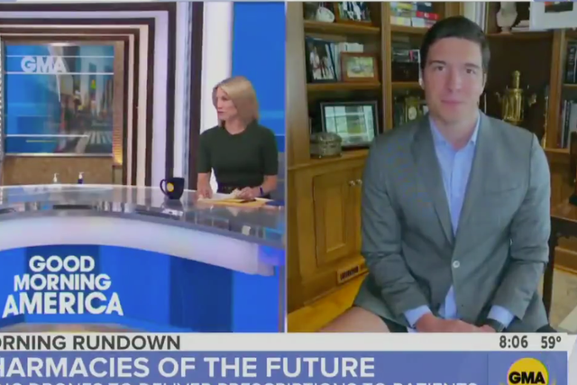 Will Reeve goes viral for appearing pants-less on GMA
