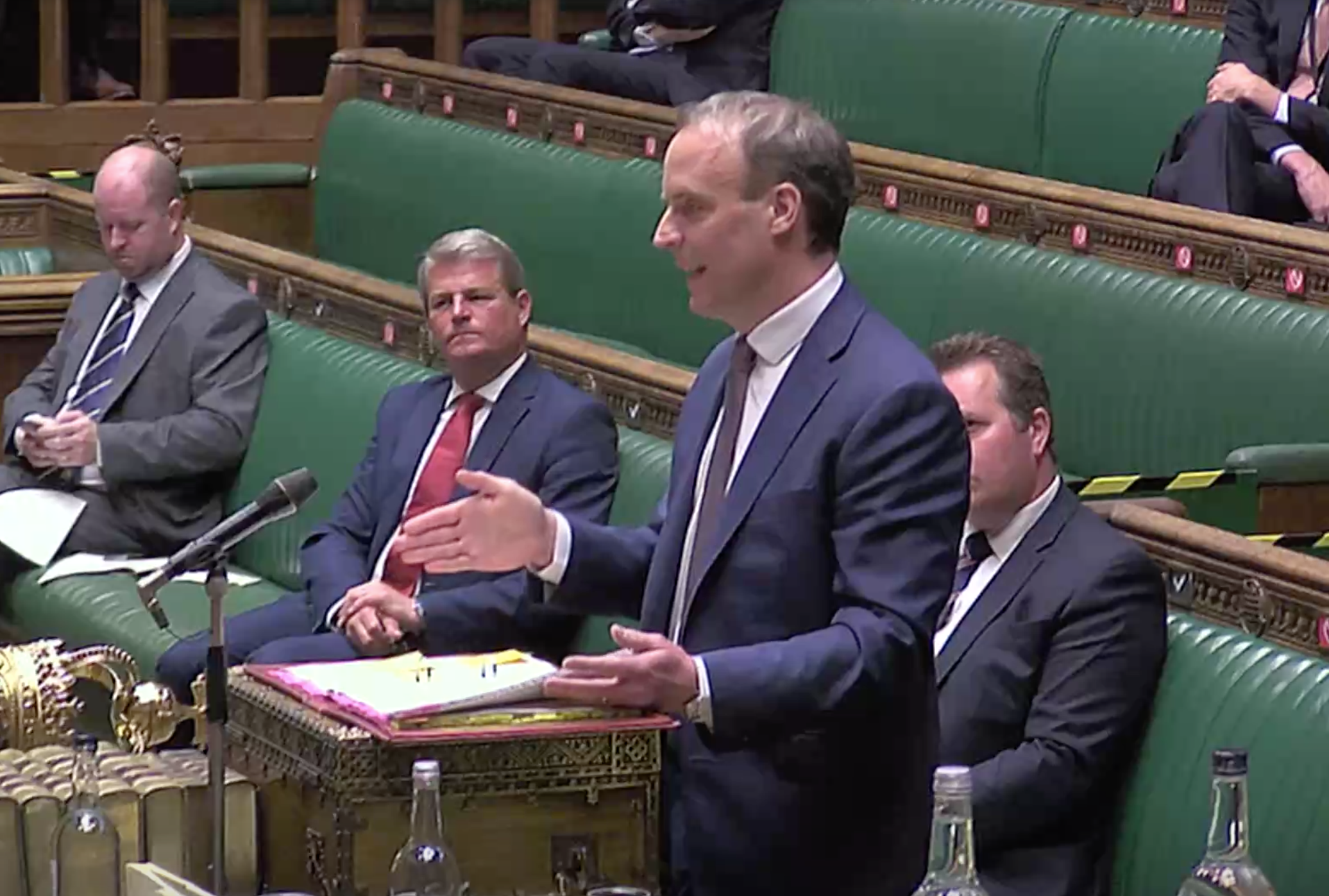 Raab responds to Starmer’s questions in the Commons