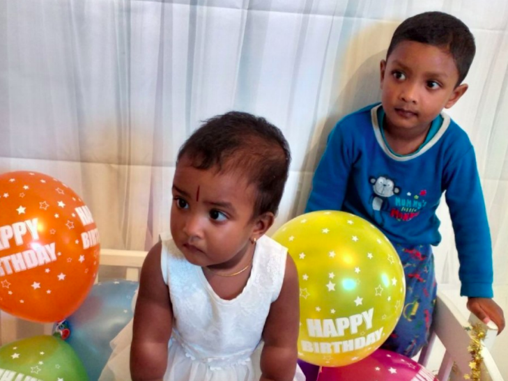 19-month-old Pavinya Nithiyakumar and three-year-old Nigish Nithiyakumar were found suffering knife wounds in their east London home