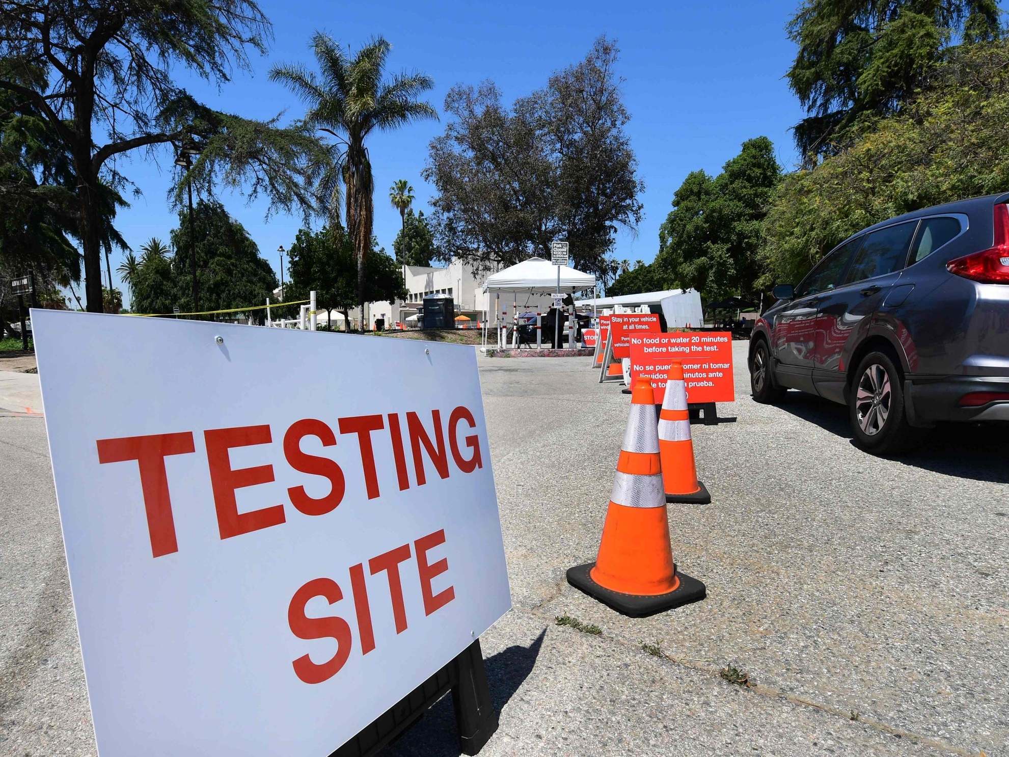 Donald Trump has said that testing will need to increase to re-open the economy, but the poorest Americans would still not consider seeking healthcare (AFP)