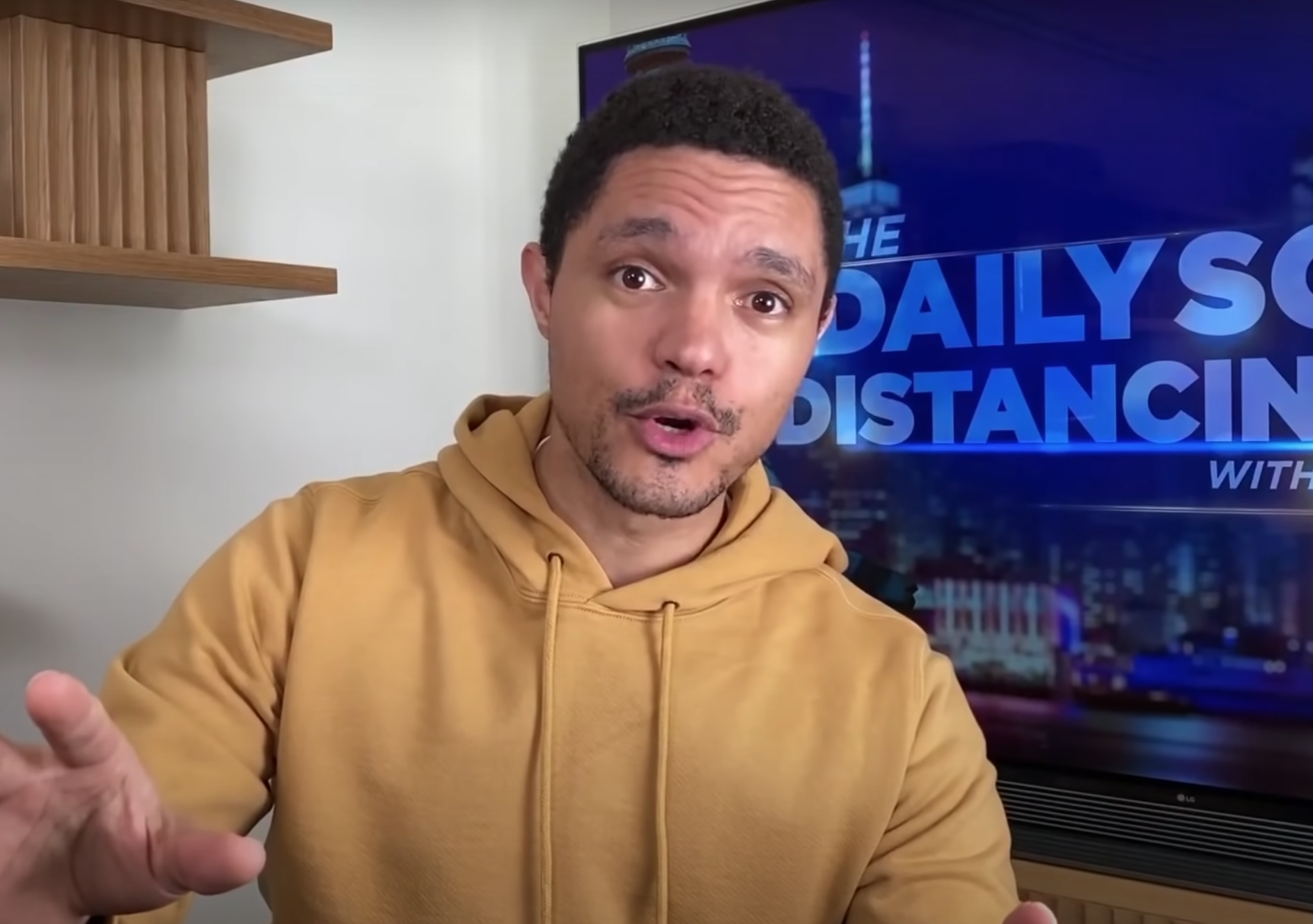 ‘This week’s good news: people dress up to take out the trash’ – Trevor Noah has been lightening the mood