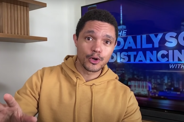 ‘This week’s good news: people dress up to take out the trash’ – Trevor Noah has been lightening the mood