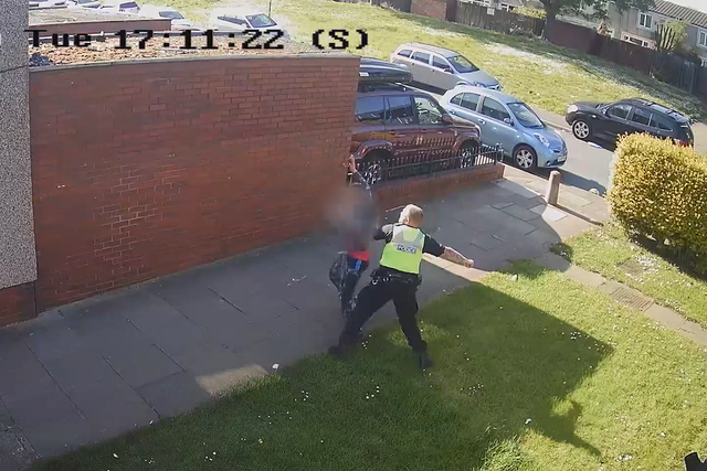 A West Midlands Police officer has been removed from frontline duties after CCTV footage emerged of him appearing to punch and kick a 15-year-old boy in Newtown, Birmingham, on 21 April 2020.