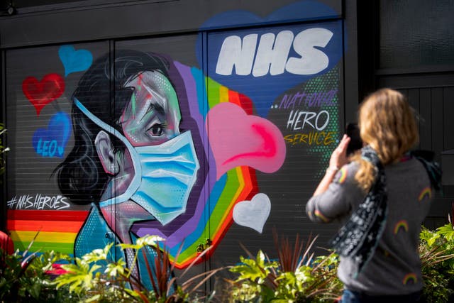 Graffiti in support of the NHS in southeast London