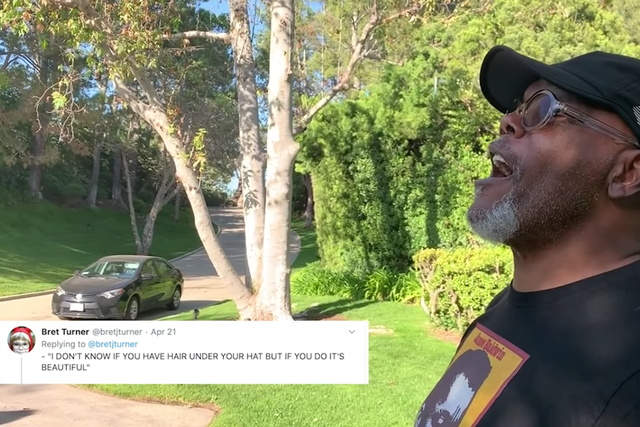 Samuel L Jackson does a dramatic recreation of compliments for his neighbours