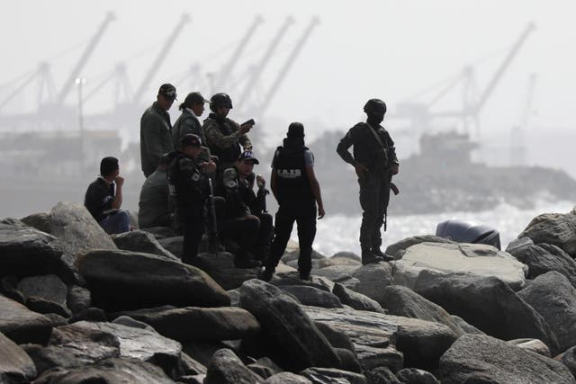 Membest of the special forces unit are seen at a shore, after Venezuela's government announced a failed "mercenary" incursion, in Macuto, Venezuela