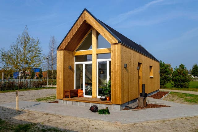 A so-called tiny house: a cheap and simple one-room dwelling