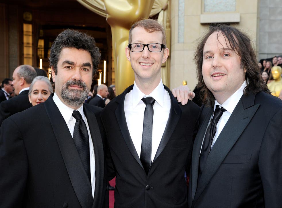 Joe Berlinger, Jason Baldwin and Bruce Sinofsky at the 84th Academy Awards on 26 February 2012 in Hollywood, California.