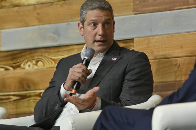 CINCINNATI, OHIO - OCTOBER 13: Congressman Tim Ryan speaks during Mindfulness in America on the Inspire Stage presented by Johnson & Johnson during the third day of Wellness Your Way Festival at the Duke Energy Convention Center on October 13, 2019 in Cincinnati, Ohio.