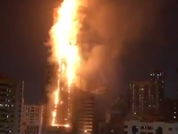Abbco Tower 48 Floor Uae Skyscraper Goes Up In Flames In Latest