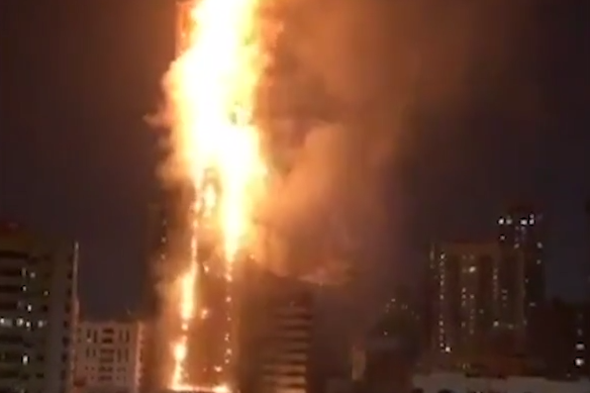 Abbco Tower: 48-floor UAE skyscraper goes up in flames in latest fire ...
