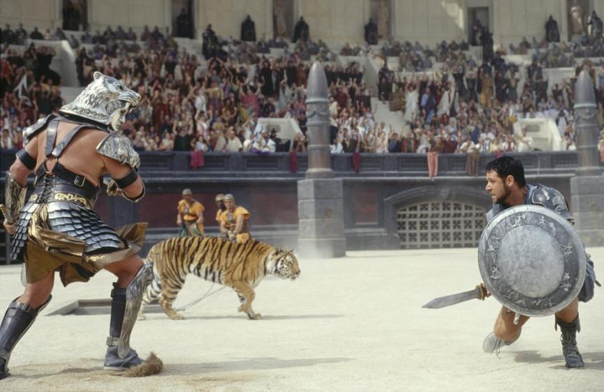 Gladiator: Russell Crowe narrowly escaped tiger on set