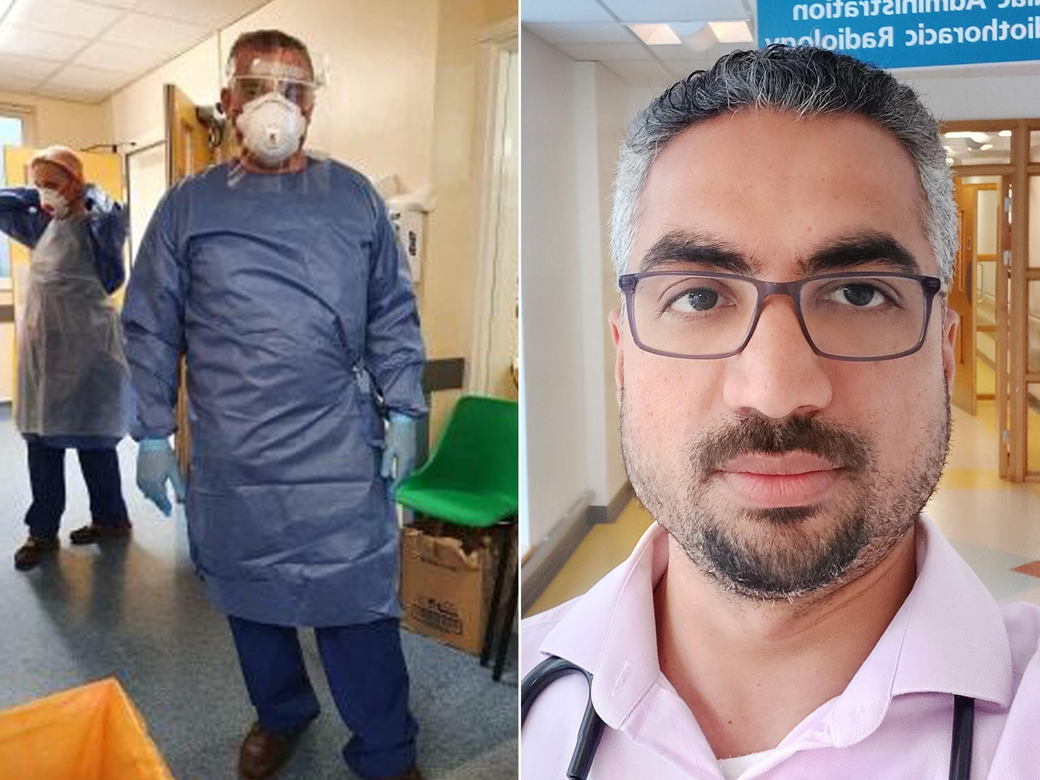 Dr Ahmad Alomar (left) and Dr Hamad Hawama (right) are both working as doctors in the NHS during the Covid-19 outbreak