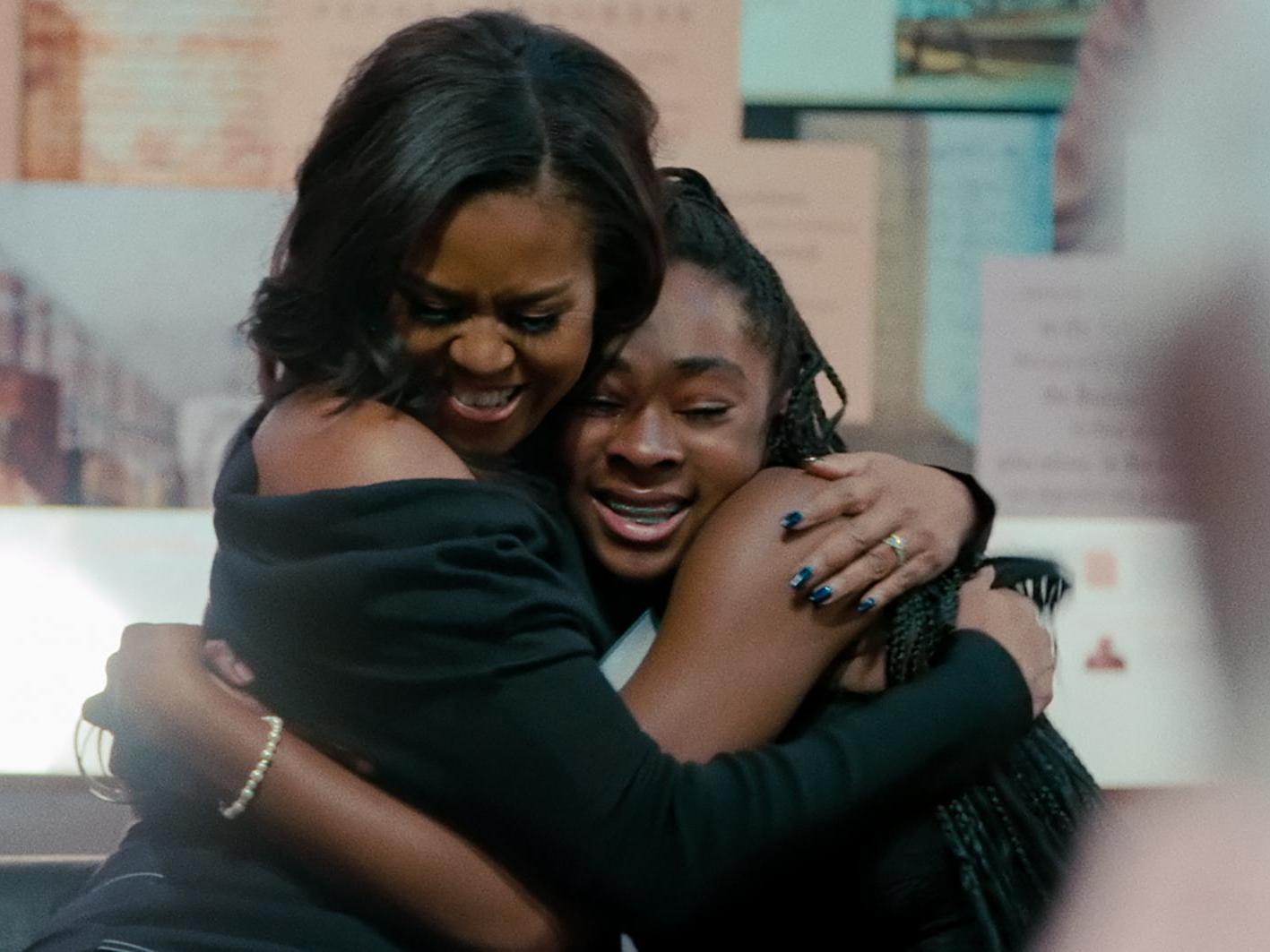 Michelle Obama in her new Netflix documentary Becoming.