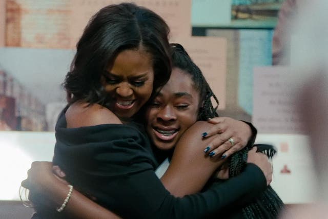 Michelle Obama in her new Netflix documentary Becoming.