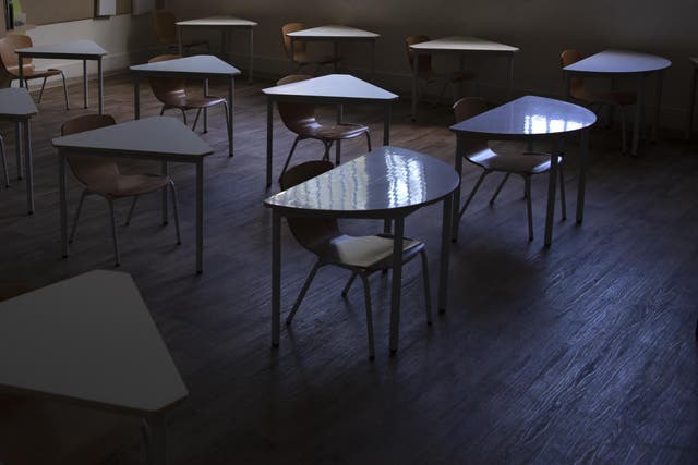 An empty classroom during the coronavirus pandemic — how will schools adapt to new realities when they reopen later this year?