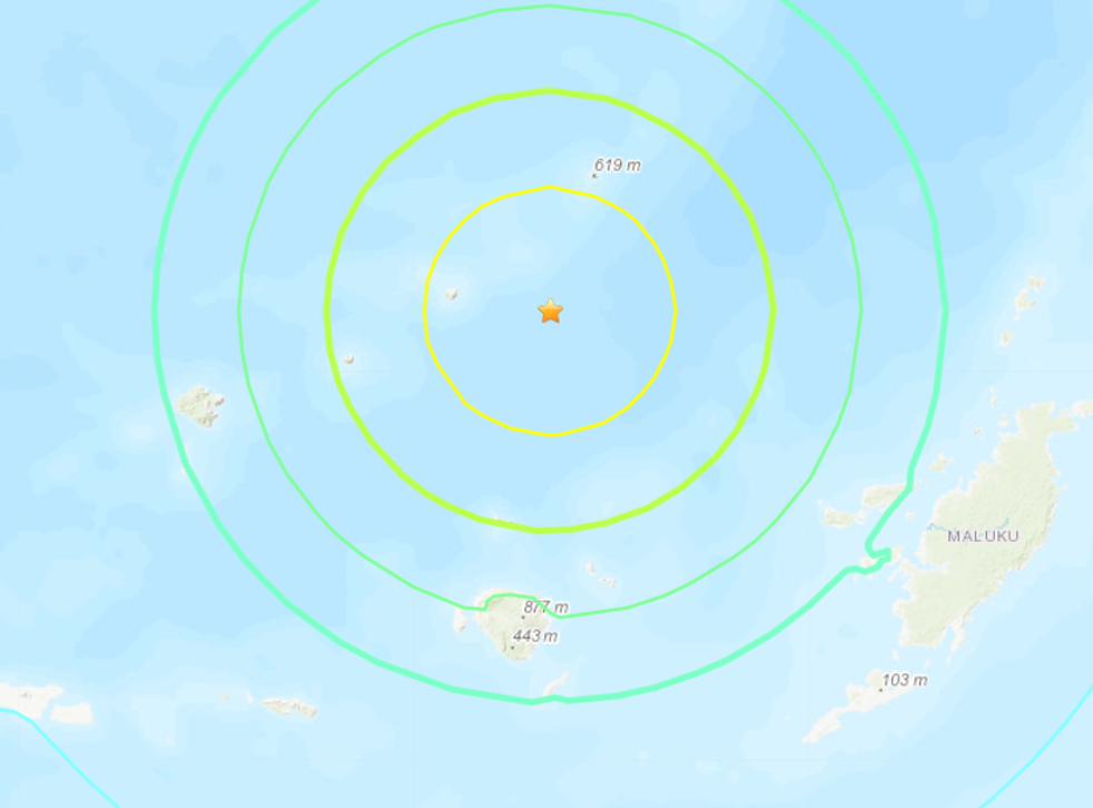 The quake struck in the Banda sea, with tremors felt on the surrounding Indonesian islands