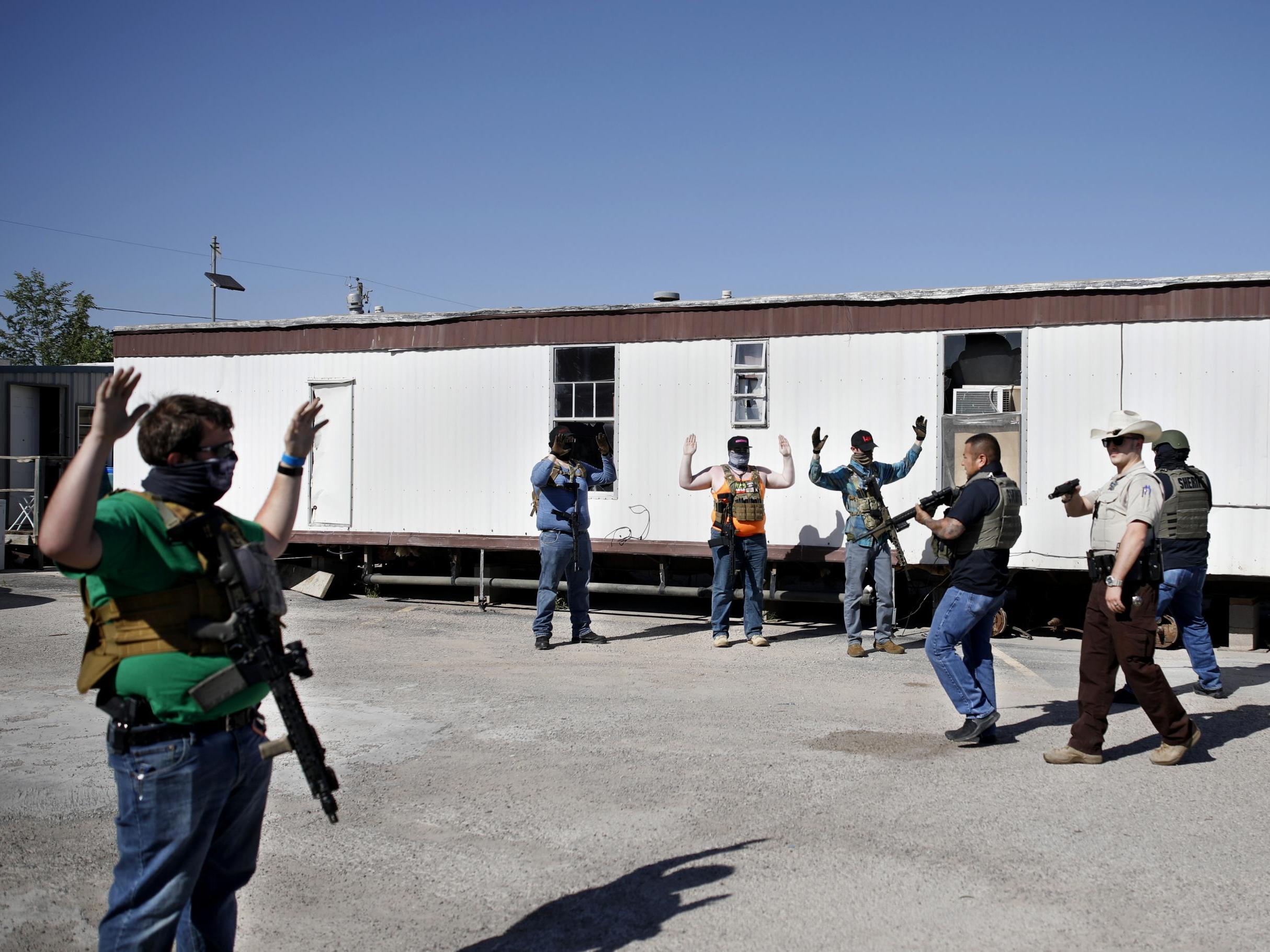 Officers at Big Daddy Zane’s Bar in Texas