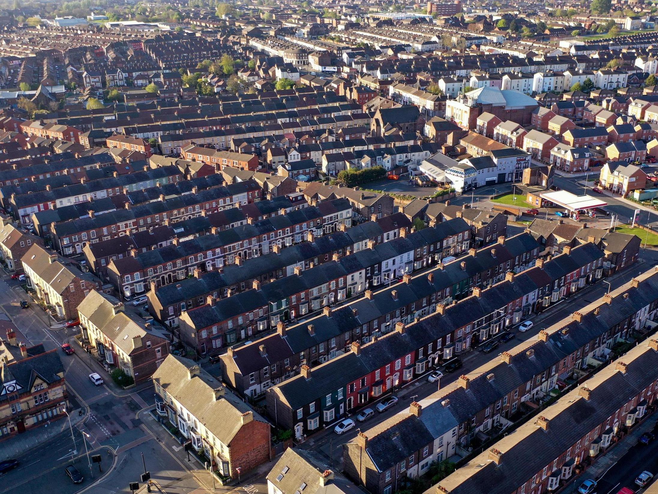 Terraced houses in Liverpool: a ban on evictions ends on 25 June