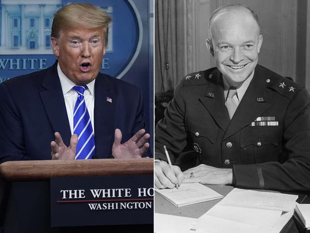 Trump and Eisenhower: their responses to the threat of a virus are markedly different