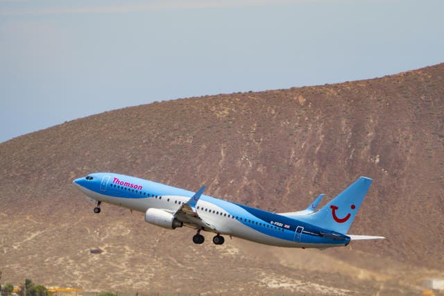 <p>Distant dream: Tui aircraft taking off from Tenerife South airport </p>