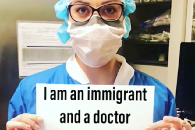 Dr Julia Iafrate is a sponsored immigrant volunteering to help save the lives of coronavirus patients in the ICU, and says she was denied a green card despite her extensive credentials