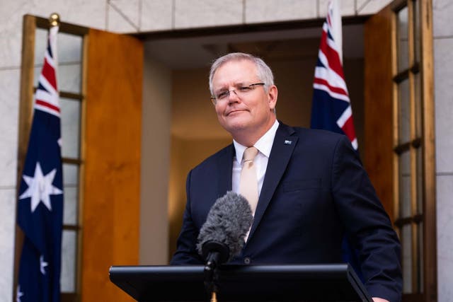 Prime minister Scott Morrison outline three-step plan during a press conference, 8 May 2020