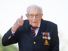 Captain Tom Moore recalls VE Day celebrations in 1945